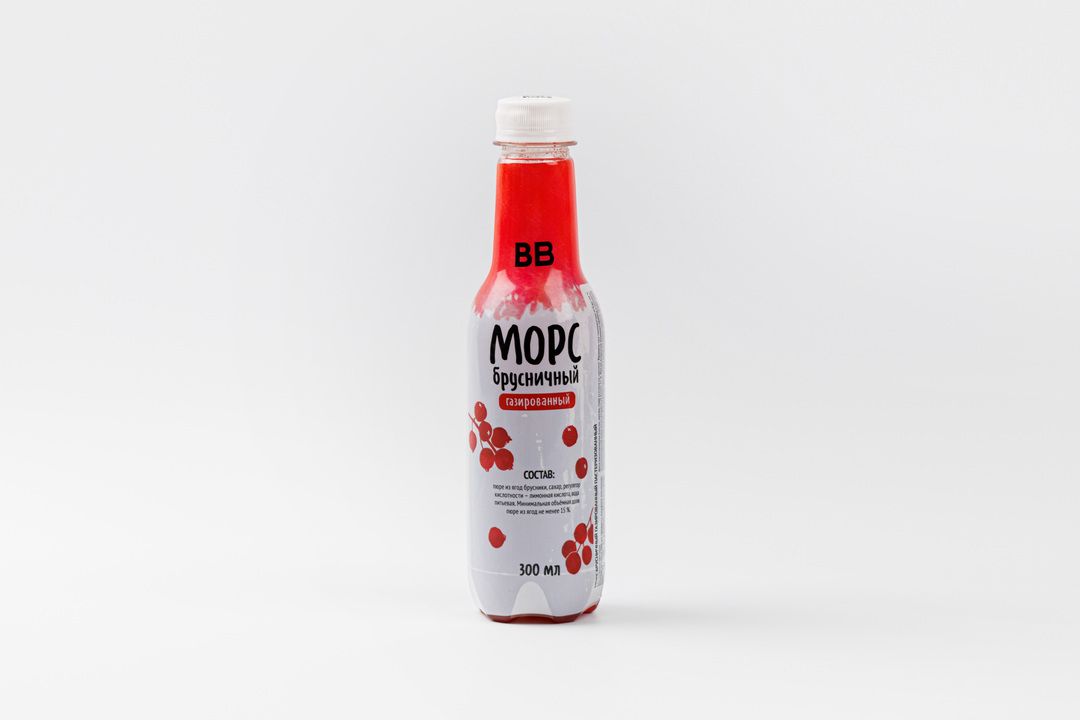 

Морс ВкусВилл брусничный газированный 300 мл