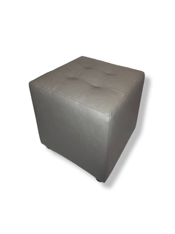 

Пуфик eco-leather 44х40х40 серый, экокожа, eco-leather