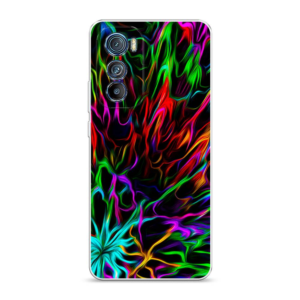 

Чехол на Motorola Edge 30 "Разноцветные разводы", Голубой;зеленый;оранжевый, 243250-3