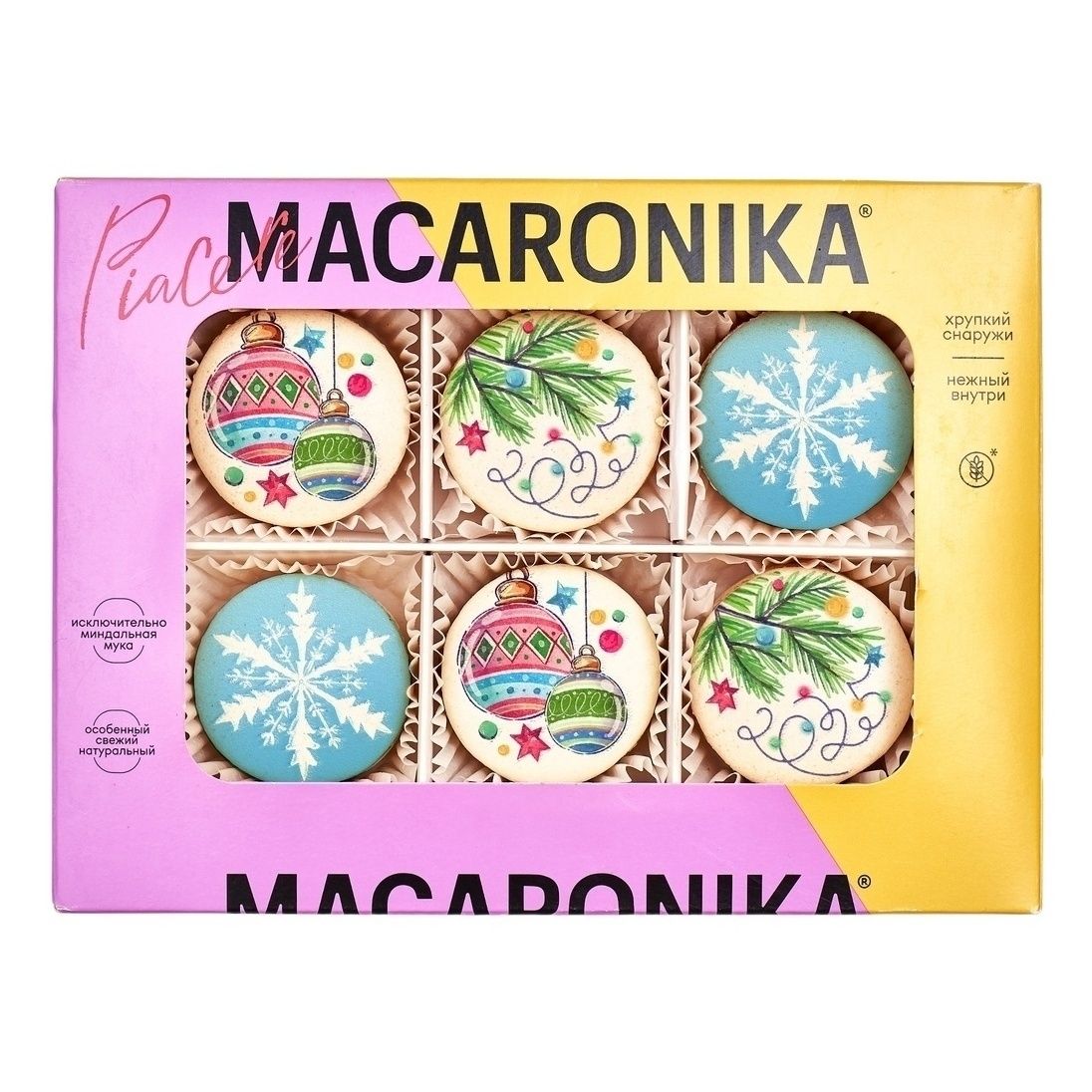 

Пирожные MaСaronika Макарон новогодний 96 г