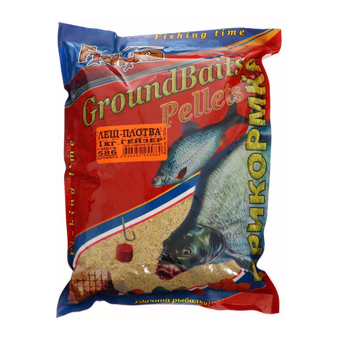 

Fishka Прикормка Fish-ka Лещ-Плотва гейзер, 1 кг, Бежевый