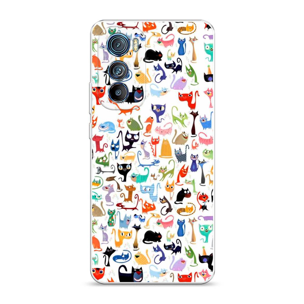 

Чехол на Motorola Edge 30 "Цветные коты", Разноцветный, 243250-1