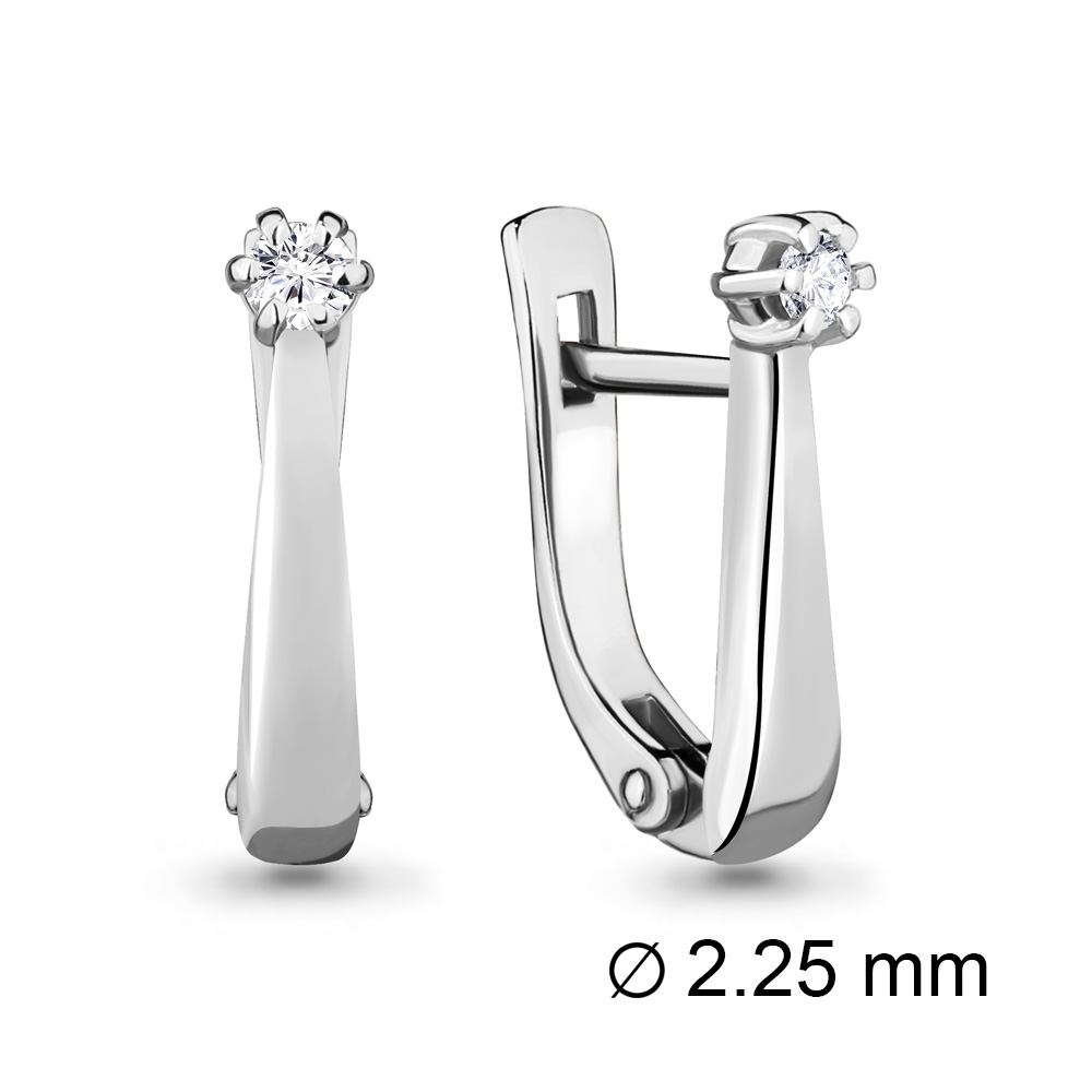 

Серьги из белого золота с бриллиантом Aquamarine 941735, 941735_585_бз