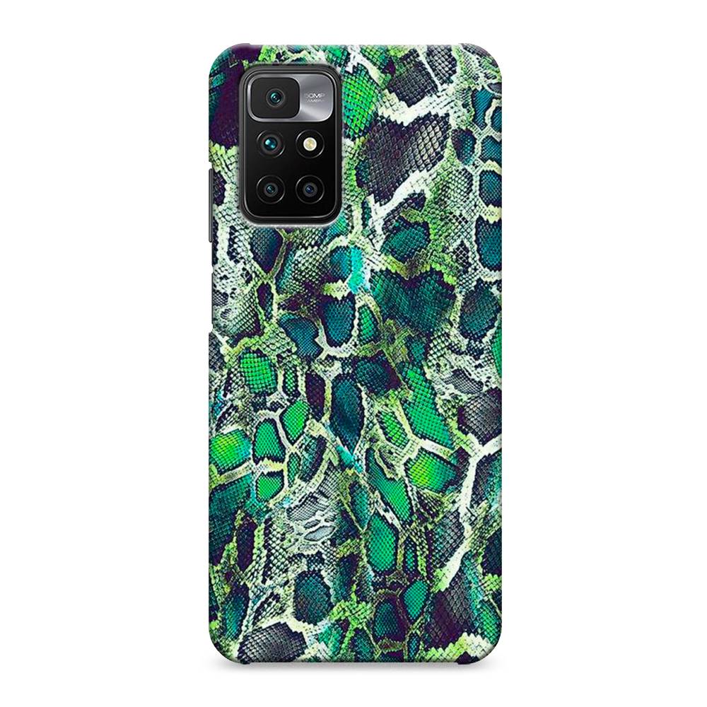 

Пластиковый чехол "Зеленая кожа змеи" на Xiaomi Redmi 10, 311320-2