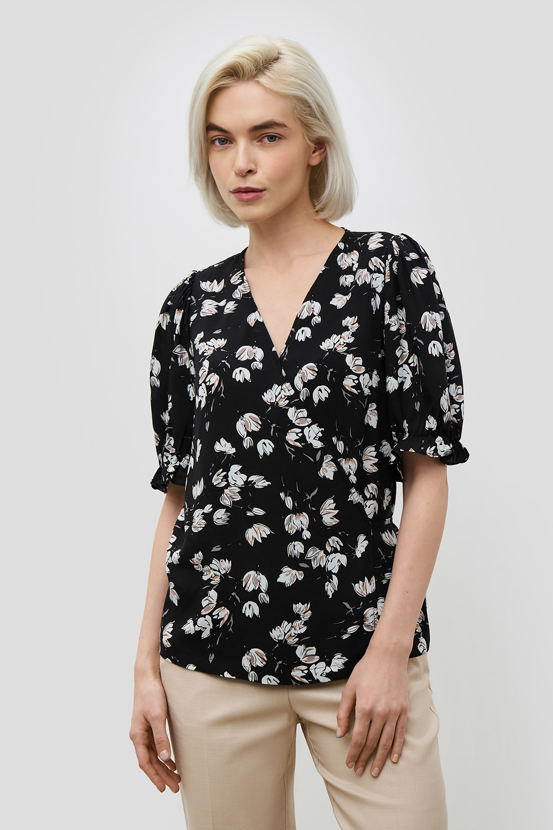 

Блуза женская Baon B1923004 черная 2XL, B1923004