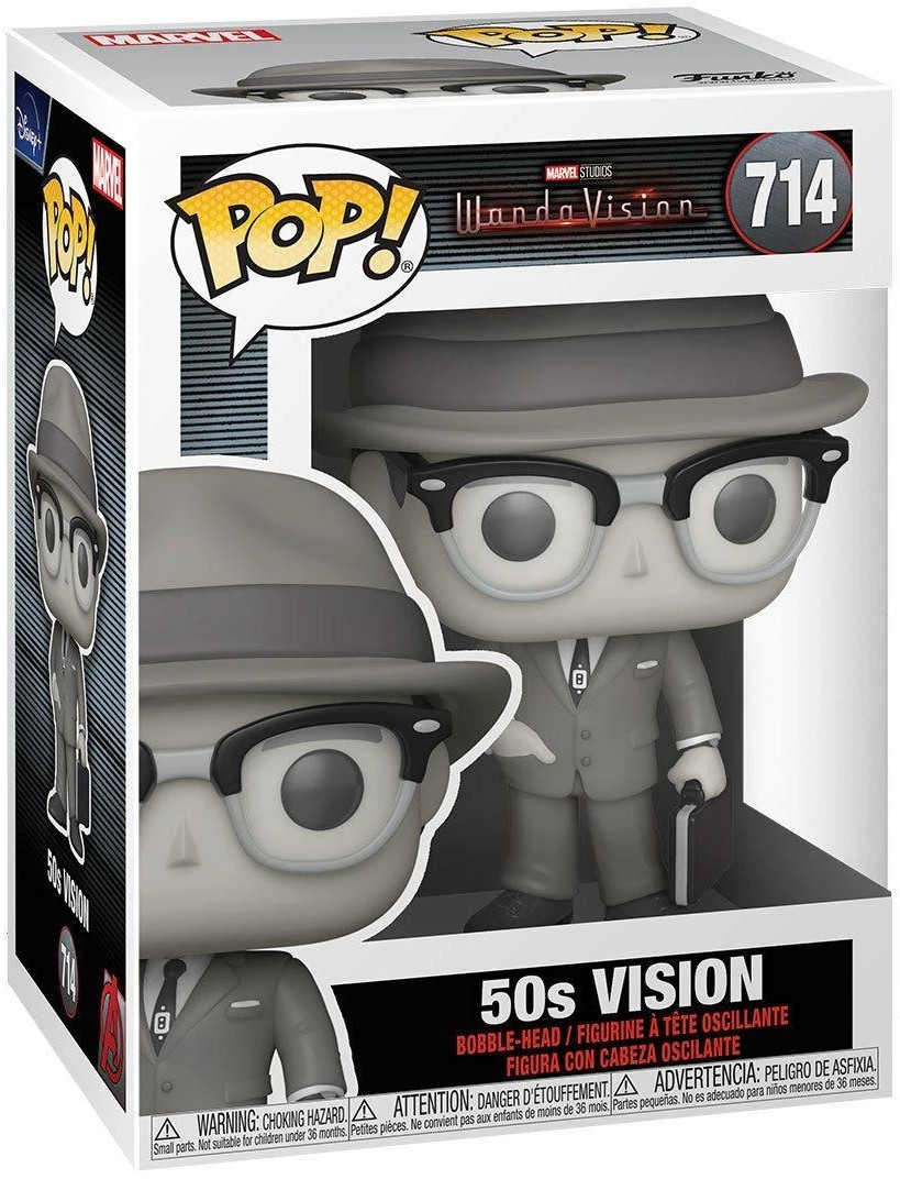 Фигурка Funko POP! Bobble Marvel WandaVision Vision 50s B&W 52043, BLZ52043