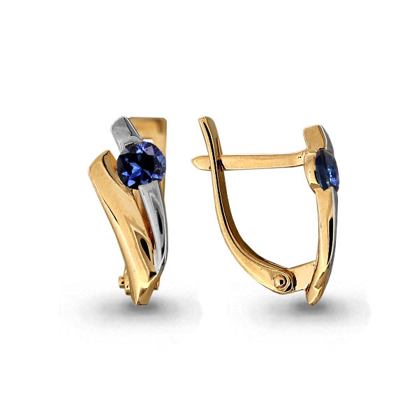 

Серьги из красного золота с сапфиром Aquamarine 941573к_585_кз, 941573к_585_кз