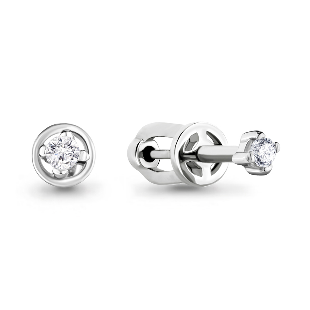 

Серьги пусеты из белого золота с бриллиантом Aquamarine 941336_585_бз, 941336_585_бз