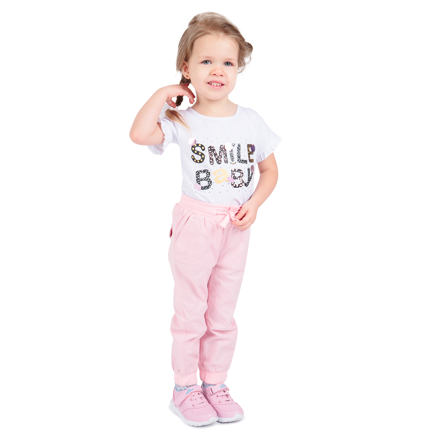 фото Брюки leader kids розовый р.74