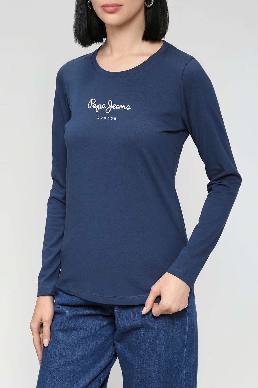 Лонгслив женский Pepe Jeans London PL505203 синий XS