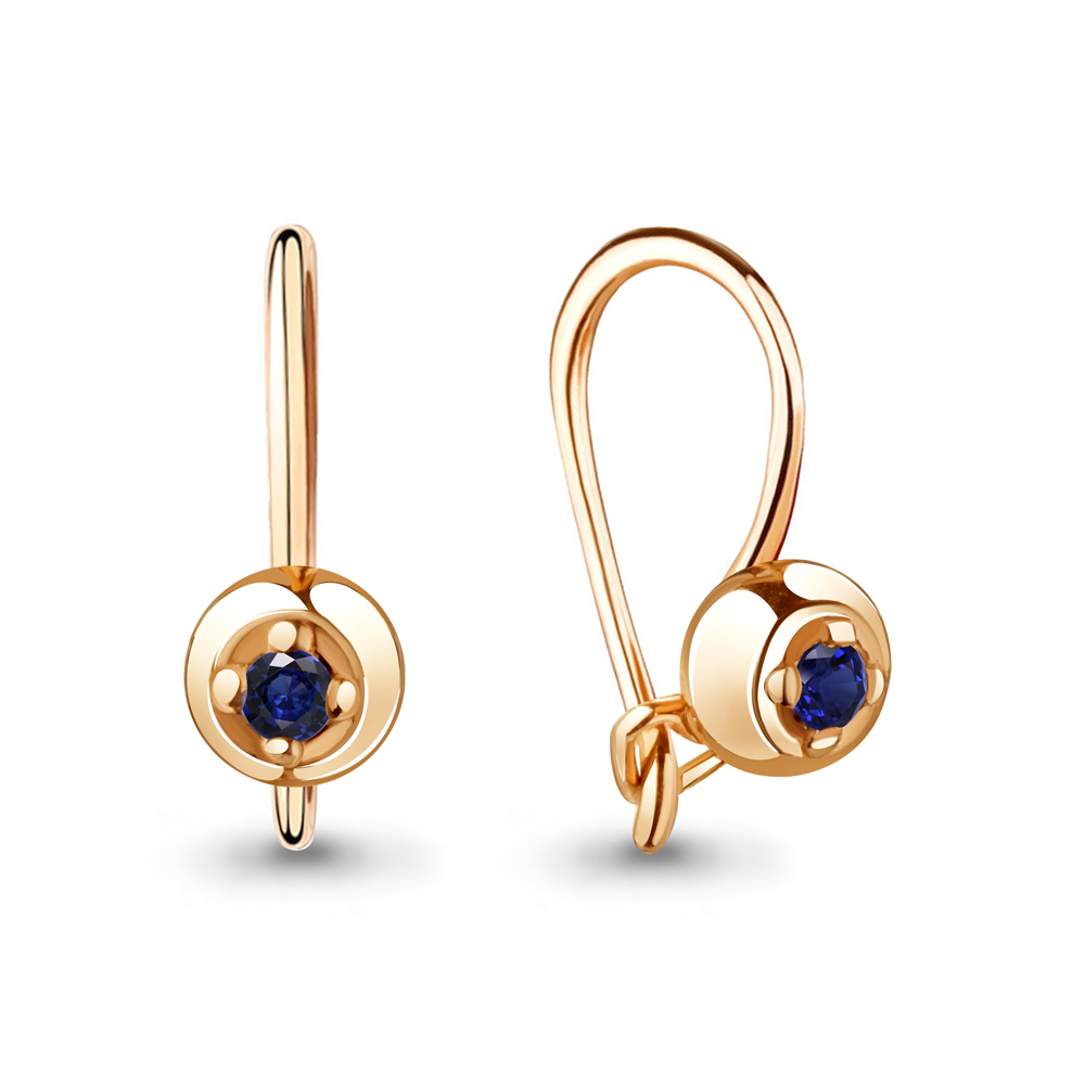 

Серьги из красного золота с сапфиром Aquamarine 940619к_585_кз, 940619к_585_кз