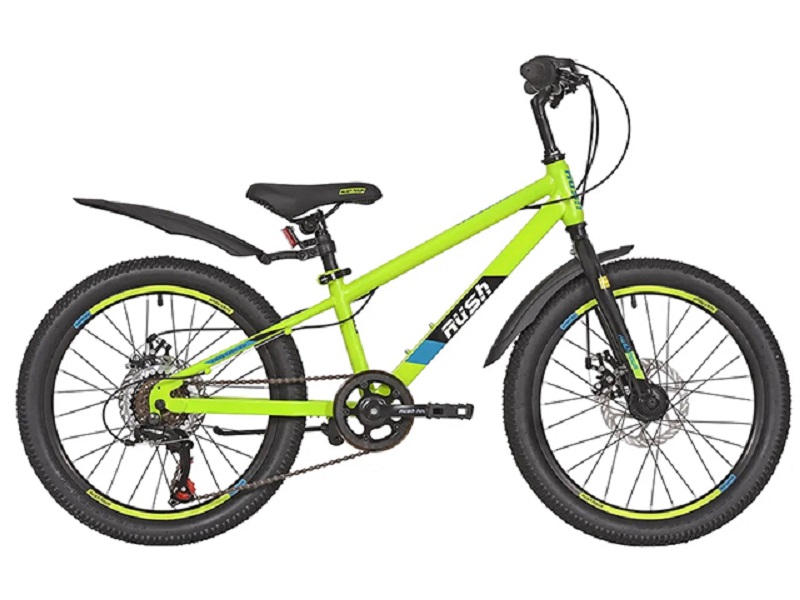

Велосипед 20" 6ск RUSH HOUR RX 205 DISC ST зеленый рама 10" В, RX 205