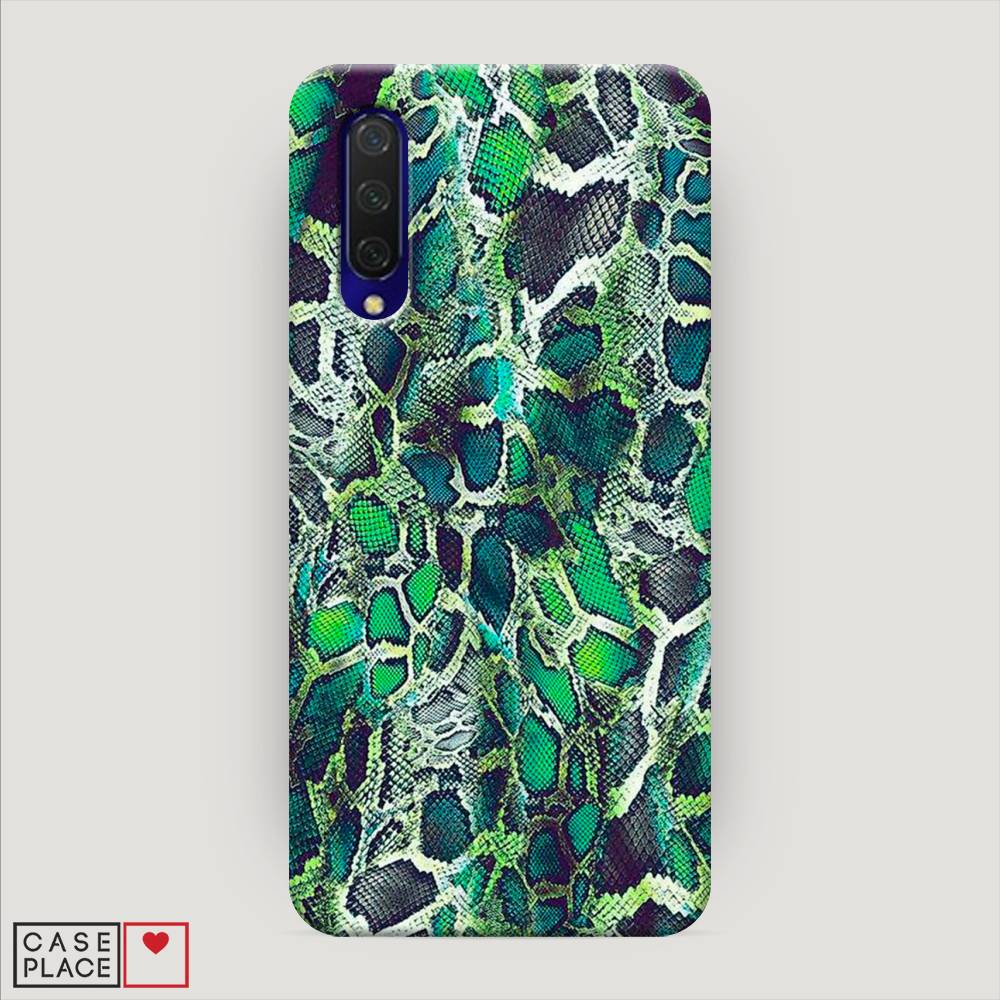 

Пластиковый чехол "Зеленая кожа змеи" на Xiaomi Mi CC9, 36120-2