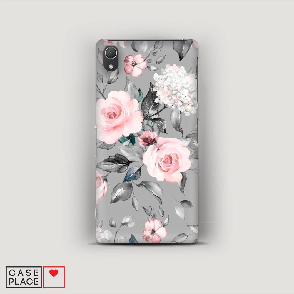 

Пластиковый чехол "Розы на сером" на Sony Xperia Z2