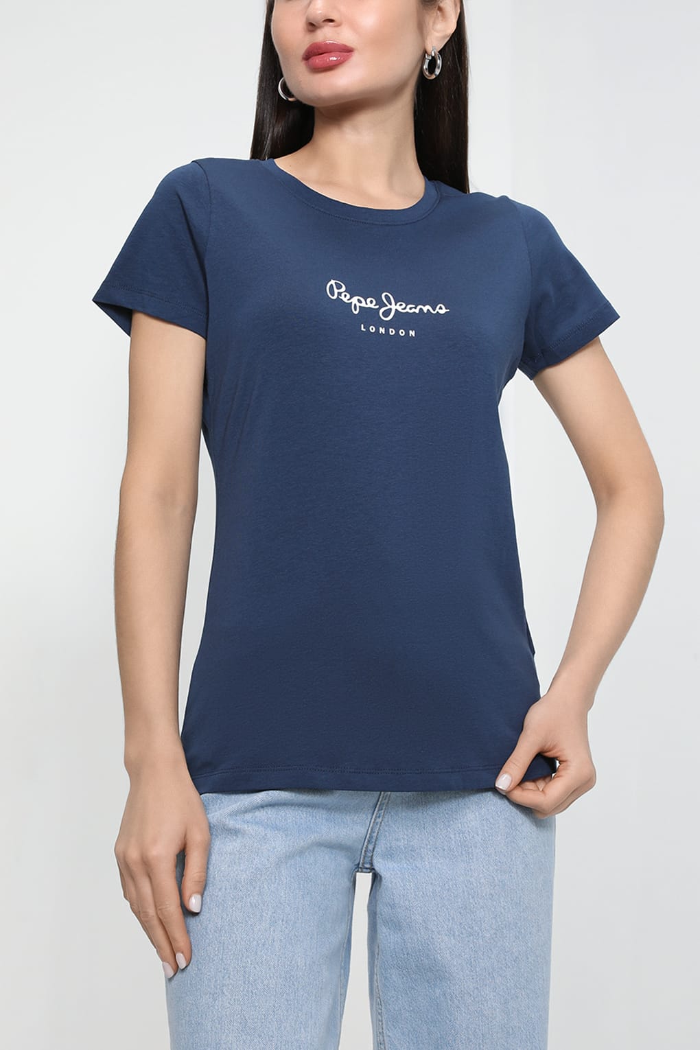 

Футболка женская Pepe Jeans London PL505202 синяя M, Синий, PL505202