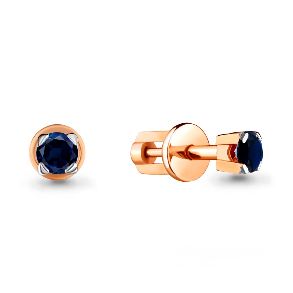 

Серьги-пусеты из красного золота с сапфиром Aquamarine 940118к_585_кз, 940118к_585_кз