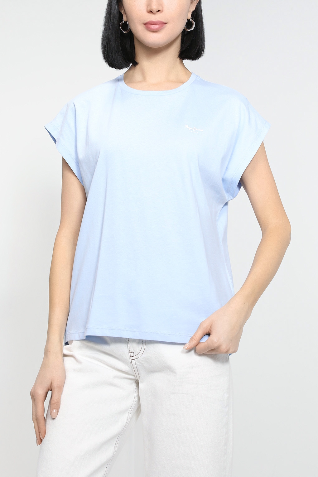 

Футболка женская Pepe Jeans London PL504821 голубая S, Голубой, PL504821