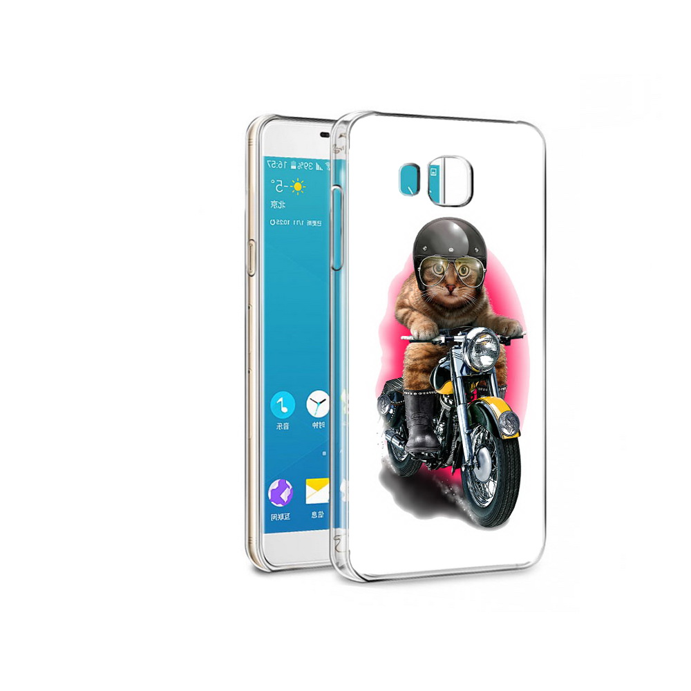 

Чехол MyPads Tocco для Samsung Galaxy Alpha мото-кот (PT13063.503.485), Прозрачный, Tocco