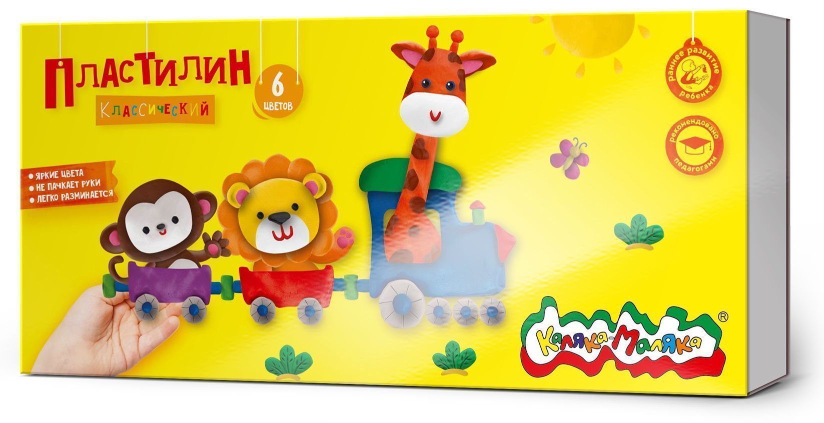 

Пластилин Каляка-Маляка со стеком 6 цветов 120 г