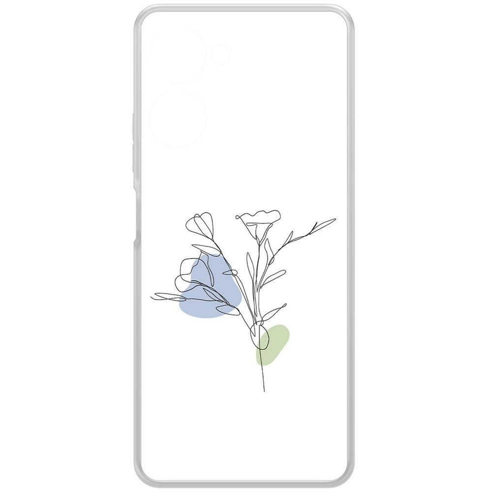 Чехол-накладка Krutoff Clear Case Эустома для Realme 10 Pro