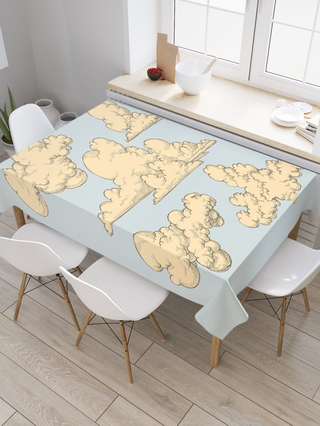 

Скатерть прямоугольная JoyArty "Кучевые облака" из сатена, 120x145 см, Кучевые облака