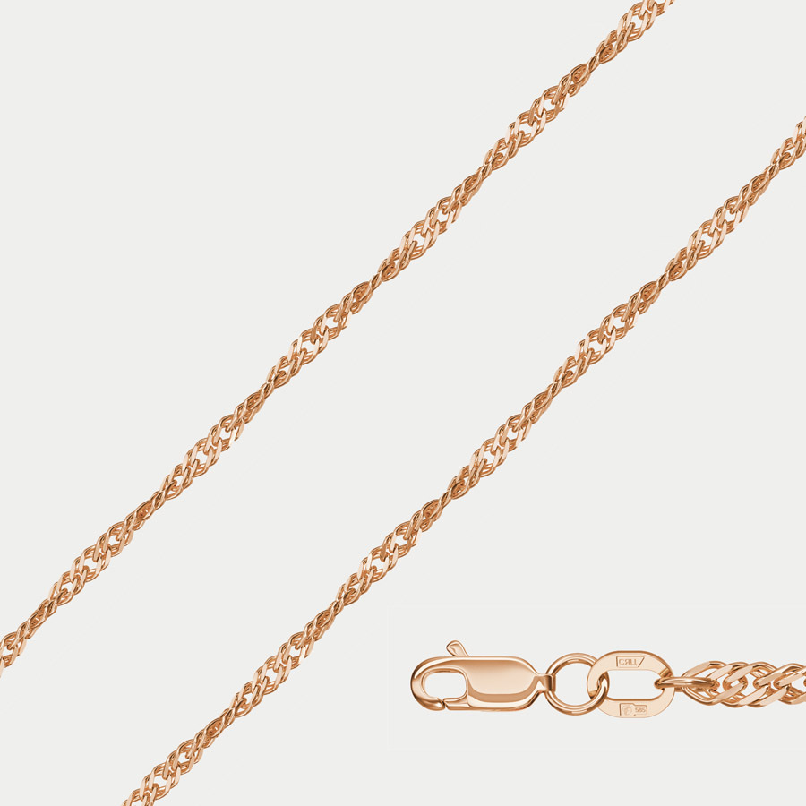 

Цепочка из золота 50 см GOLD CENTER НЦ 12-028ПГ 0.50, Розовый, НЦ 12-028ПГ 0.50