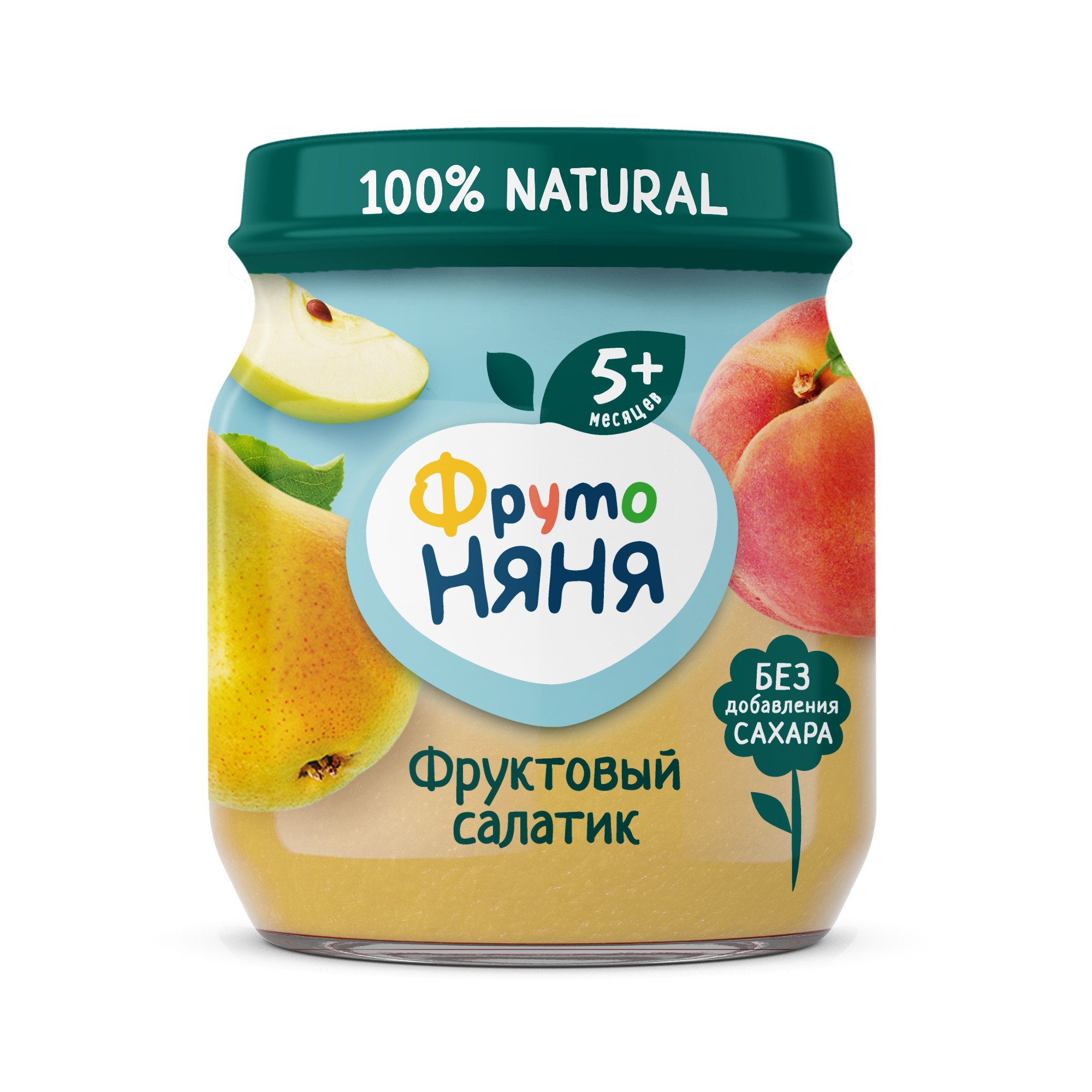 Пюре фруктовое ФрутоНяня Фруктовый салатик с 5 мес. 100 г, 1 шт.