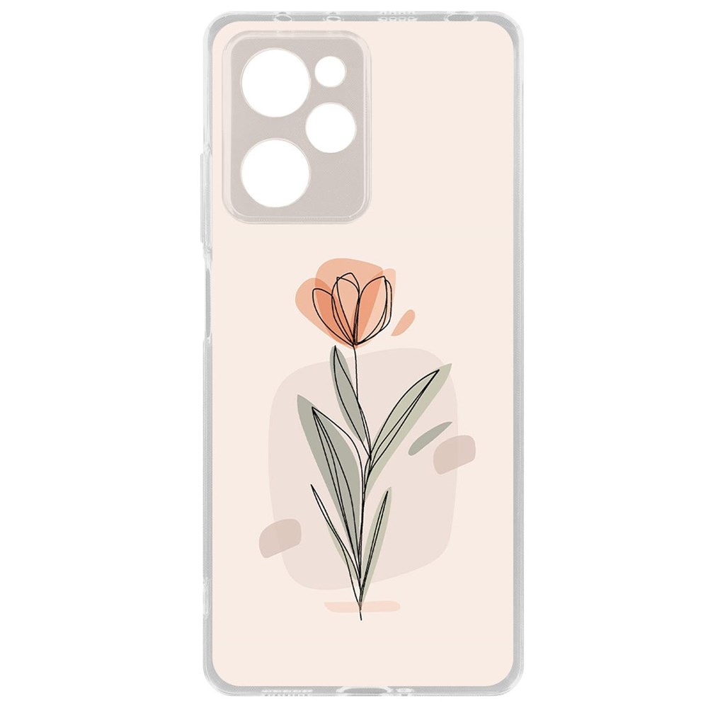 

Чехол-накладка Krutoff Clear Case Тюльпан для Xiaomi Poco X5 Pro, Прозрачный
