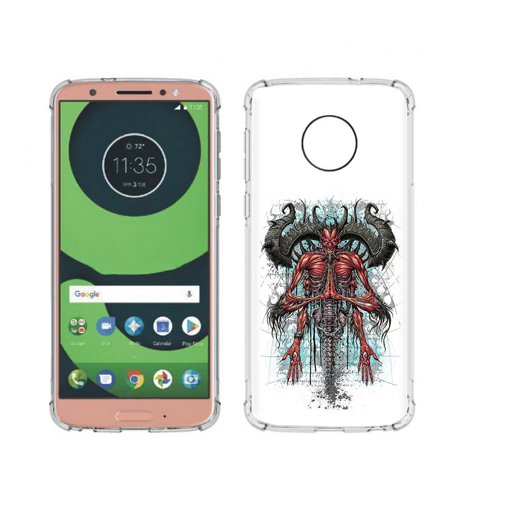 

Чехол MyPads Tocco для Motorola Moto G6 дьявол (PT99805.376.340), Прозрачный, Tocco