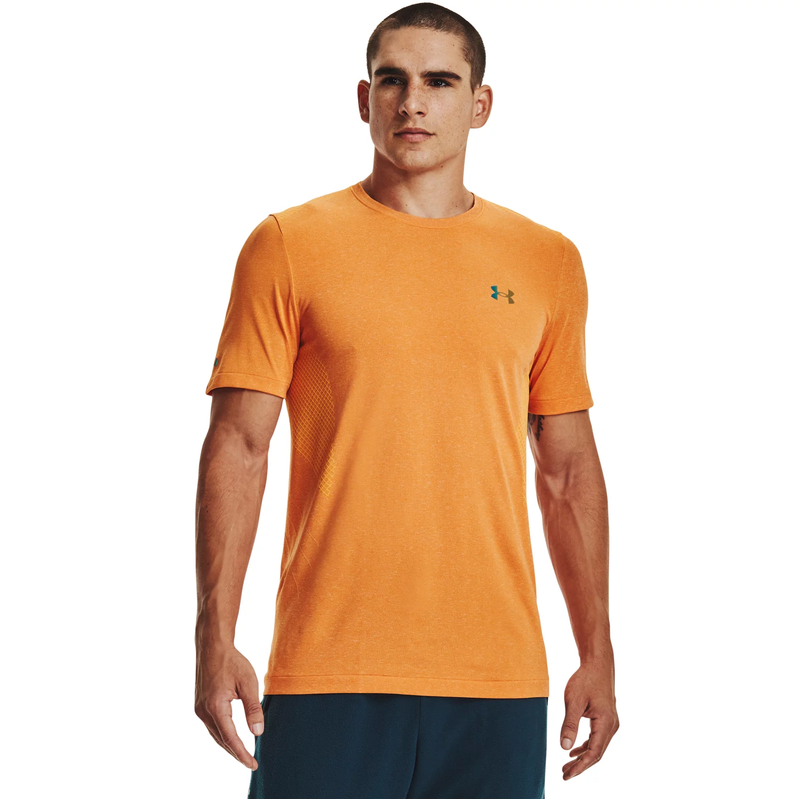 фото Футболка мужская under armour 1361130-857 оранжевая s/m