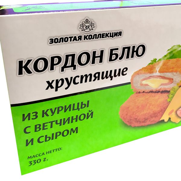 

Кордон-Блю из курицы с ветчиной и сыром замороженные 330 г