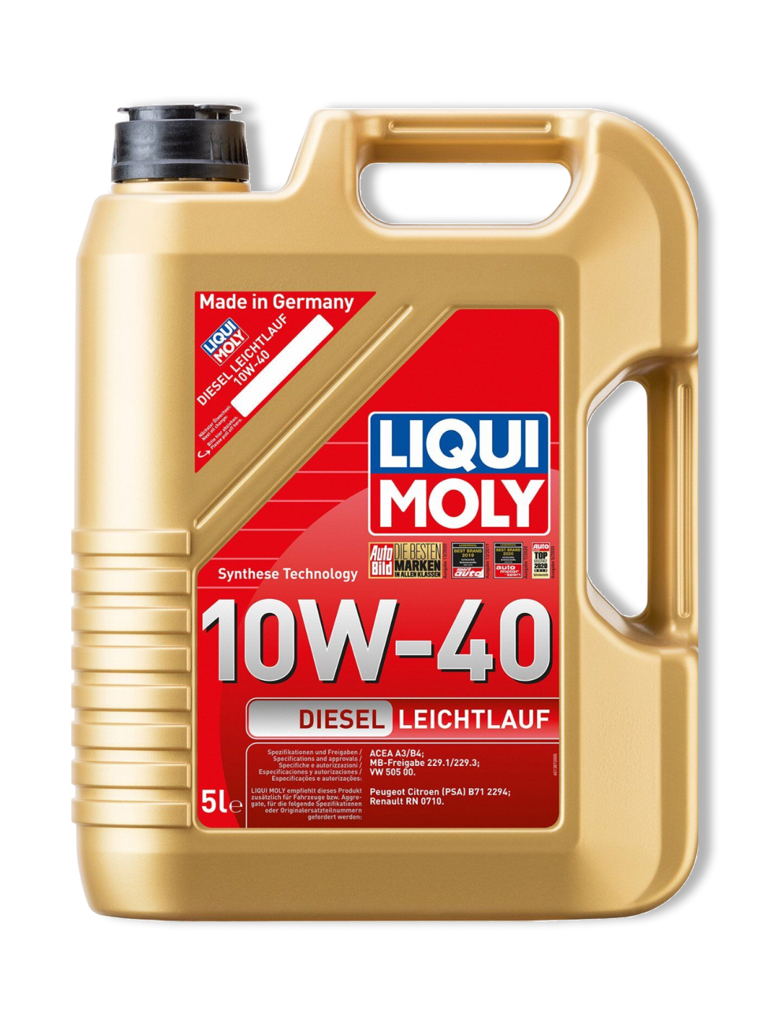 фото Полусинтетическое моторное масло liqui moly diesel leichtlauf 10w-40 5 л (1387)