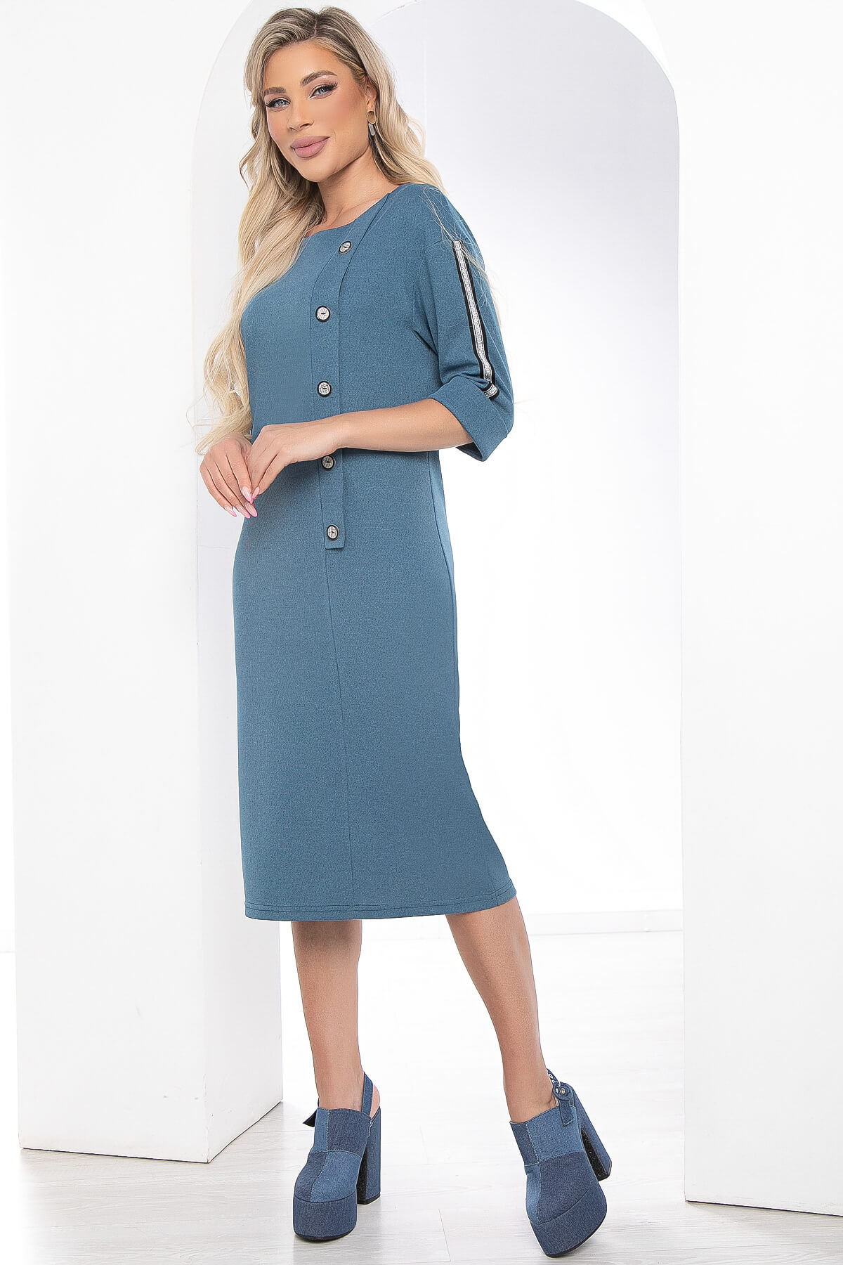 

Платье женское LT Collection Дженни синее 54 RU, Синий, Дженни