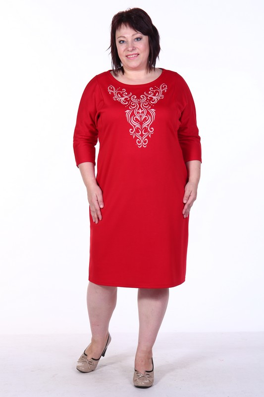 Платье женское Новое кимоно 4-28 красное 46 RU