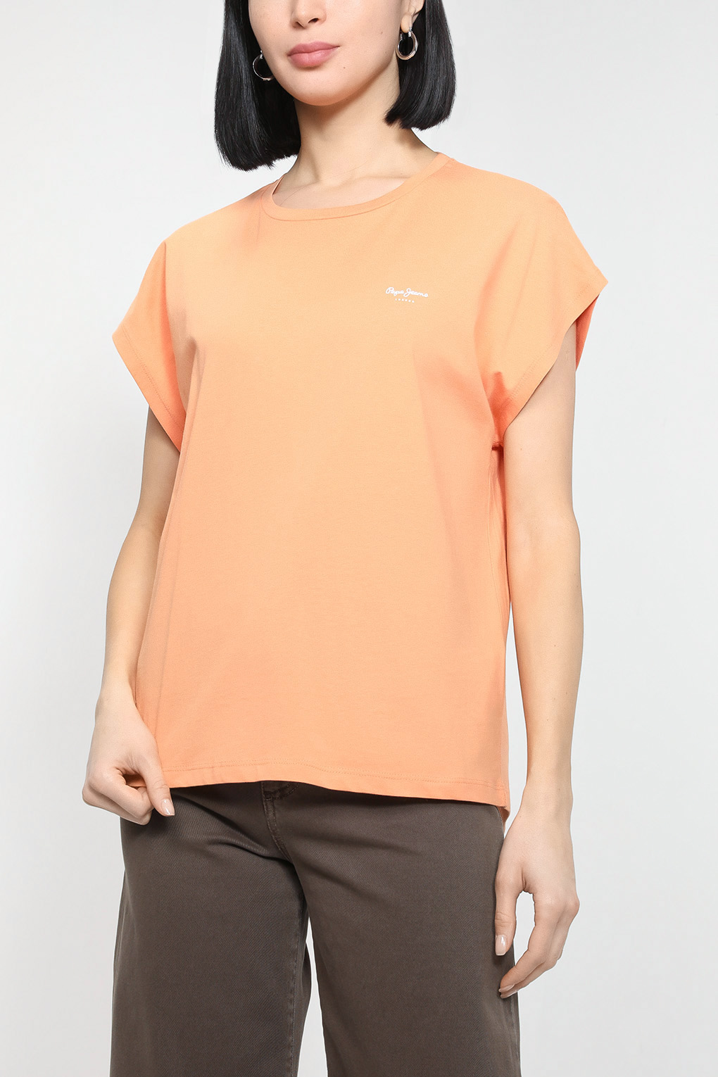 

Футболка женская Pepe Jeans London PL504821 оранжевая XL, Оранжевый, PL504821
