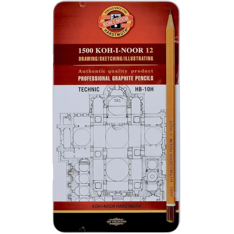 

Карандаш чернографитный KOH-I-NOOR HB-10H Technic 12 шт.