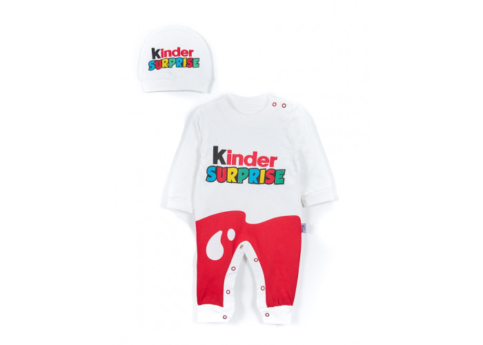 

Комбинезон детский MURAT BABY Surprise, белый; красный, 74, Surprise