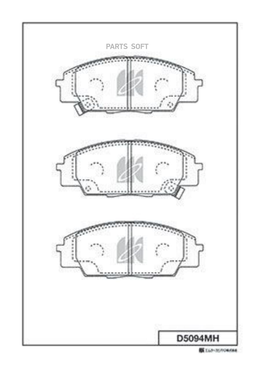 

Тормозные колодки Kashiyama передние с антискрипной пластиной D5094MH