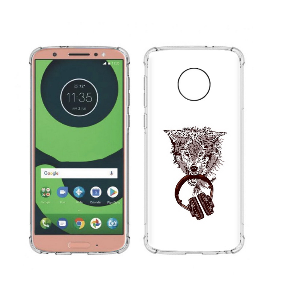 

Чехол MyPads Tocco для Motorola Moto G6 дикий волк (PT99805.376.325), Прозрачный, Tocco