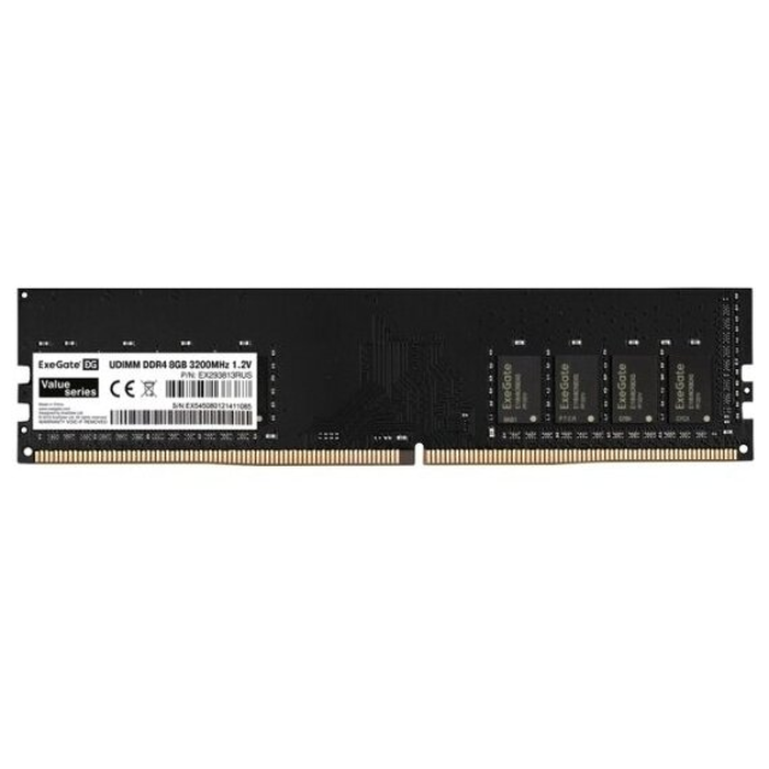 Оперативная память ExeGate EX293813RUS (EX293813RUS), DDR4 1x8Gb, 3200MHz