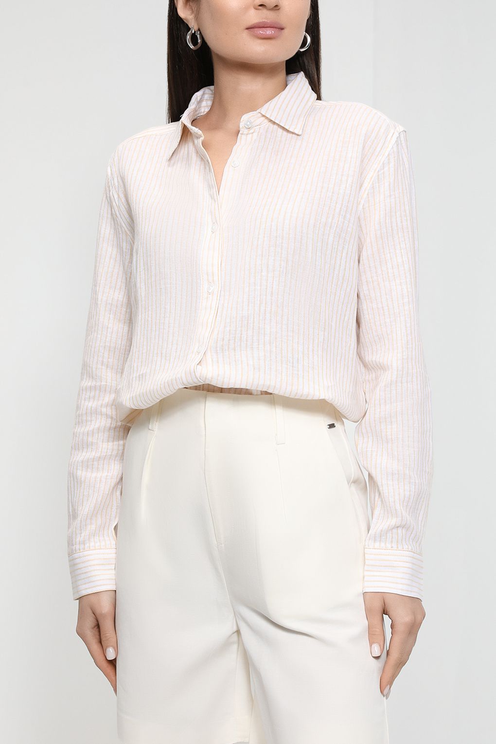 

Рубашка женская Pepe Jeans London PL304440 желтая M, Желтый, PL304440