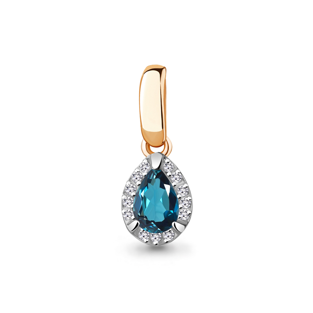 

Подвеска из красного золота с бриллиантом и топазом Aquamarine 920960к_585_кз, 920960к_585_кз