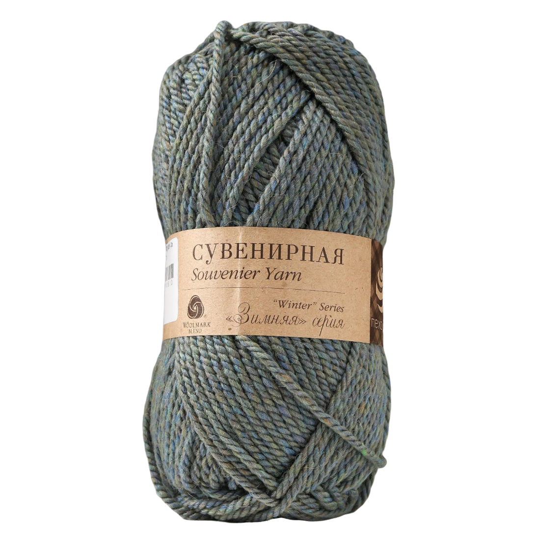 

Пряжа Сувенирная 50% акрил 50% шерсть 160м/200гр (1051-Св.лазурн. берег), Серый