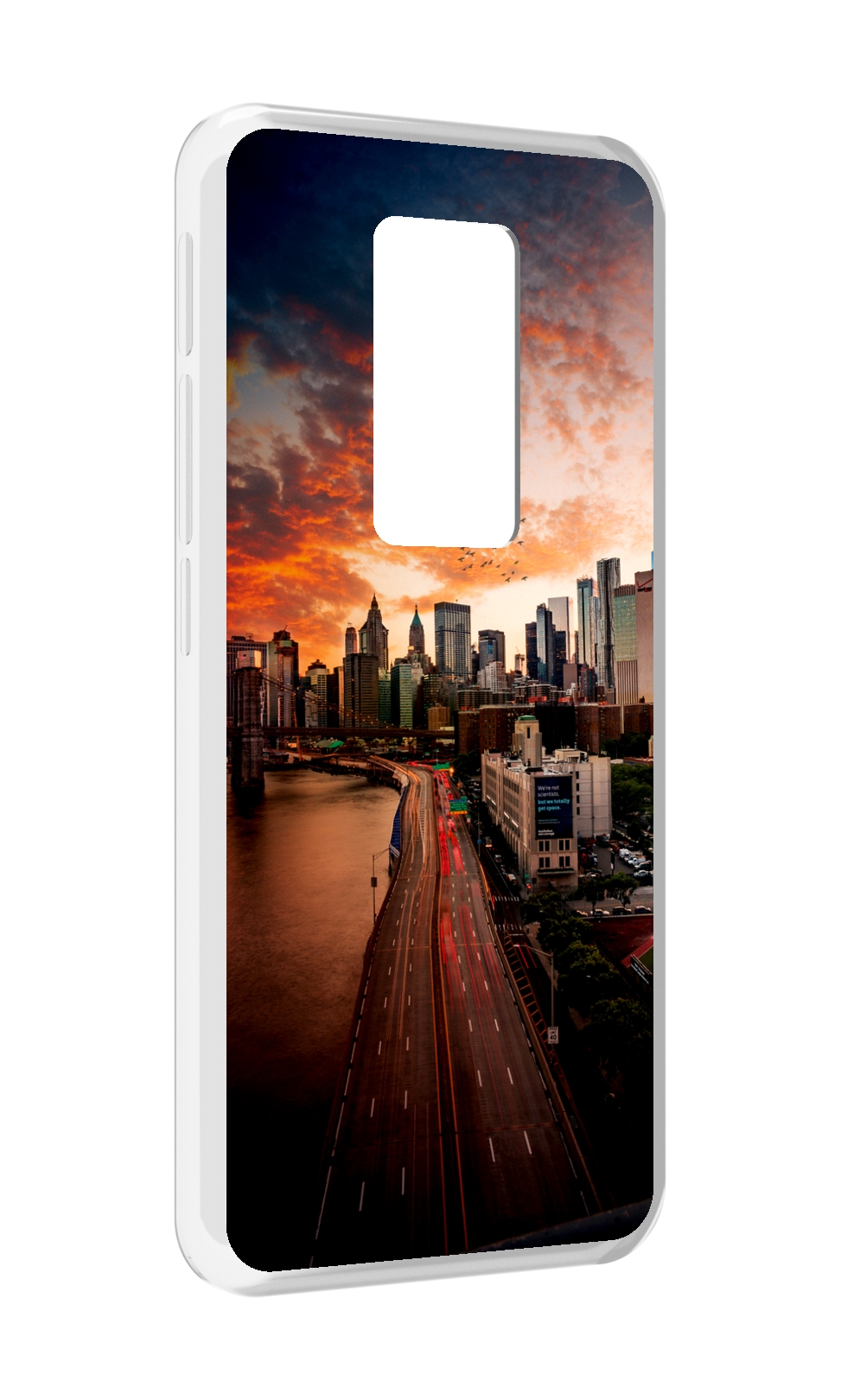 

Чехол MyPads американский город фото для Motorola Defy 2021, Прозрачный, Tocco