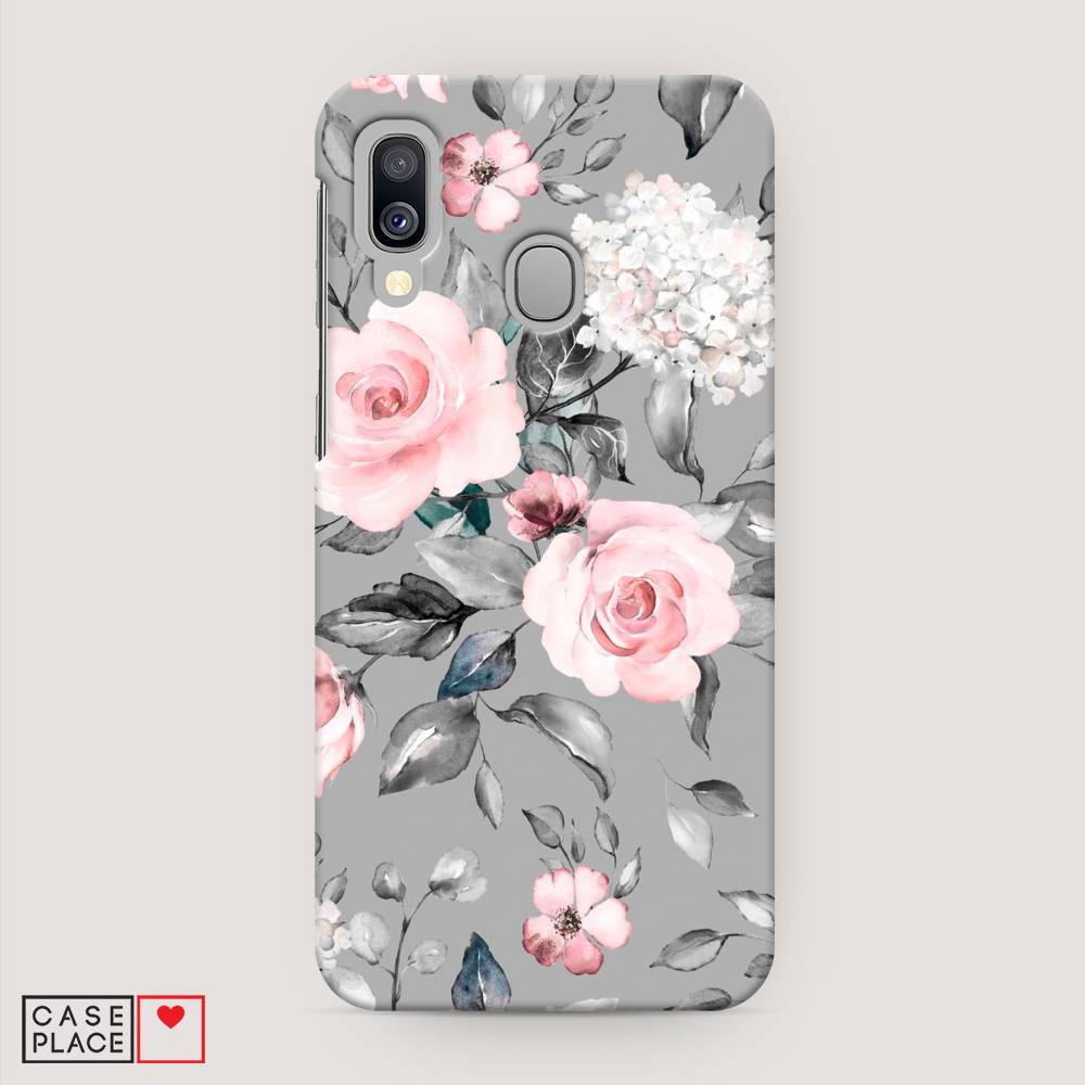 

Пластиковый чехол "Розы на сером" на Samsung Galaxy A40