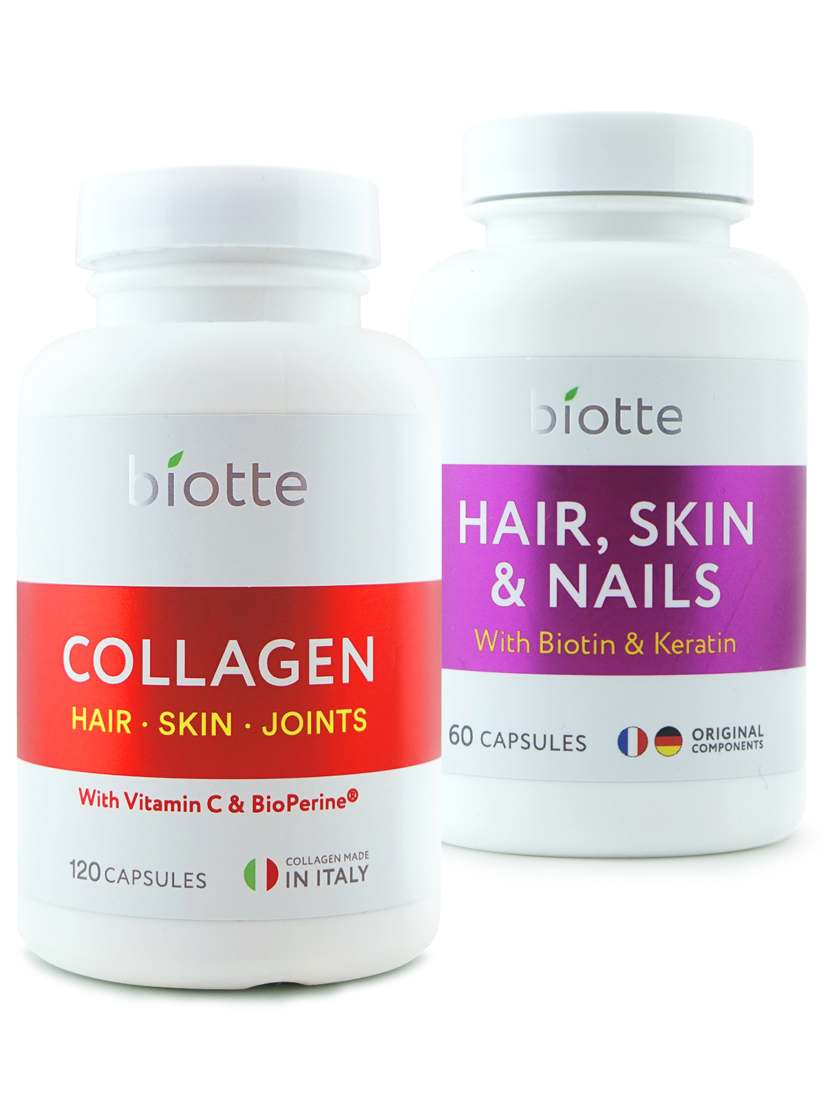 Купить BIOTTE_COMP_COLLAG120+BTYVIT60_APBTYVIT_60CAP_AP, Коллаген и витамины Biotte для роста волос капсулы 180 шт.