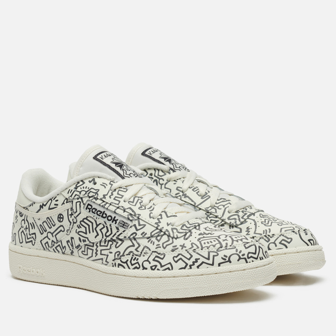 

Кеды женские Reebok x Keith Haring Club C белые 40 EU, x Keith Haring Club C
