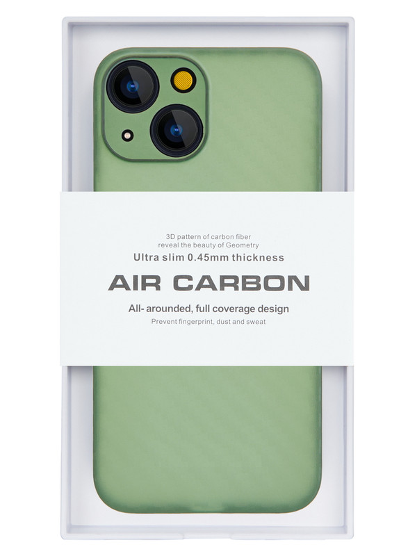 Чехол AIR Carbon для iPhone 13 mini Зелёный