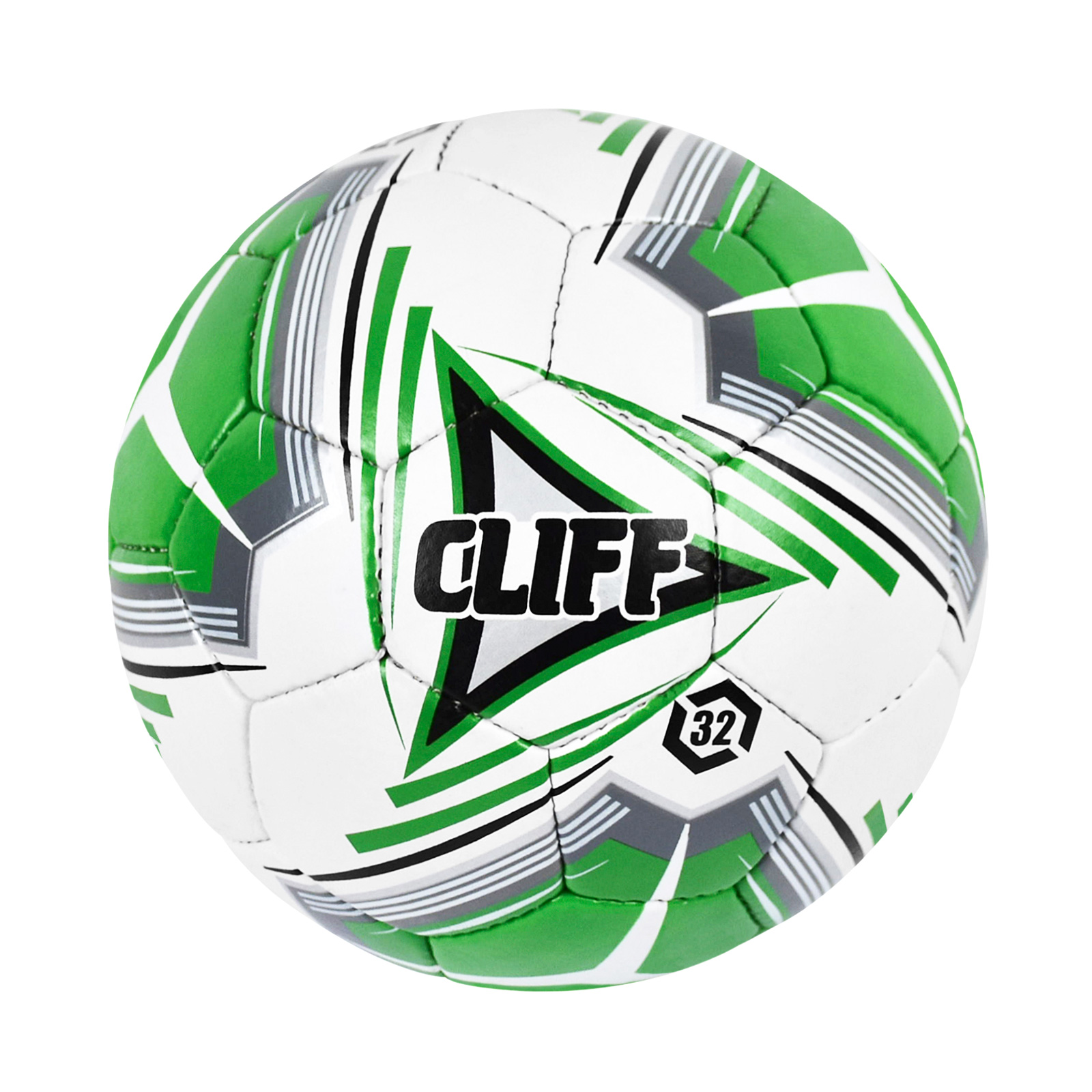 

Мяч футбольный CLIFF CF-64, 5 размер, PU Grippy, бело-зеленый, Белый