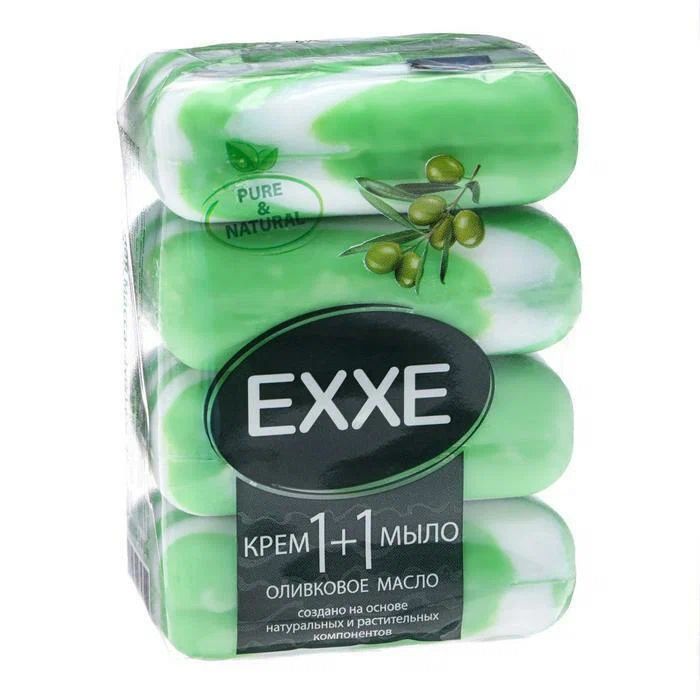 Крем-мыло EXXE 1+1 Оливковое масло, 4х90 г